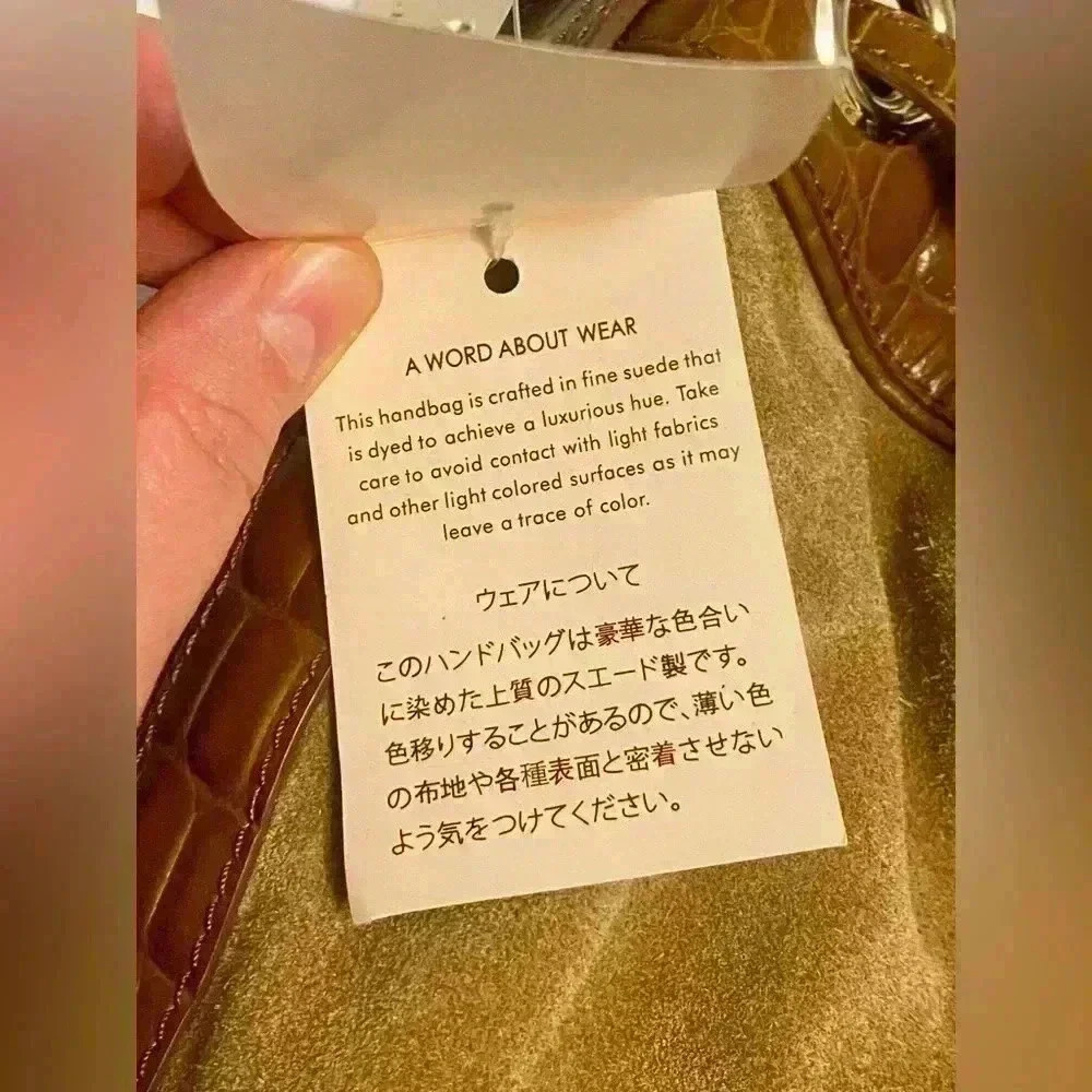 🏵️Cole Haan Drawstring Hobo Hazelnut soft Suede luxurious bag 🏵️ - Picture 8 of 10